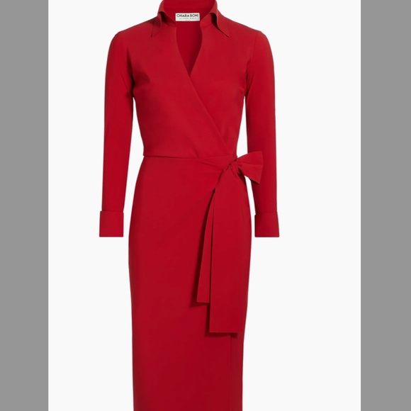 Female Chiara Boni La Petite Robe Red Dress - Picture 2 of 2